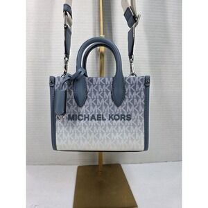 Michael Kors Mirella Extra Small Shopper Crossbody Bag In Denim.  NWT